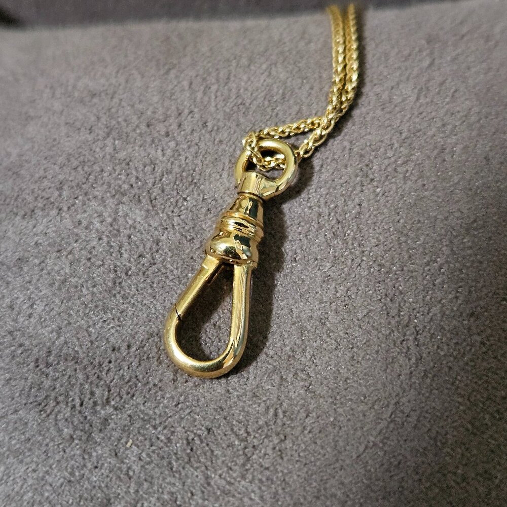 MONICA RICH KOSANN CHANGEABLE INDIVIDUALITY DYO 25"18K GOLD NECKLACE CHAIN HOOK - Picture 3 of 14